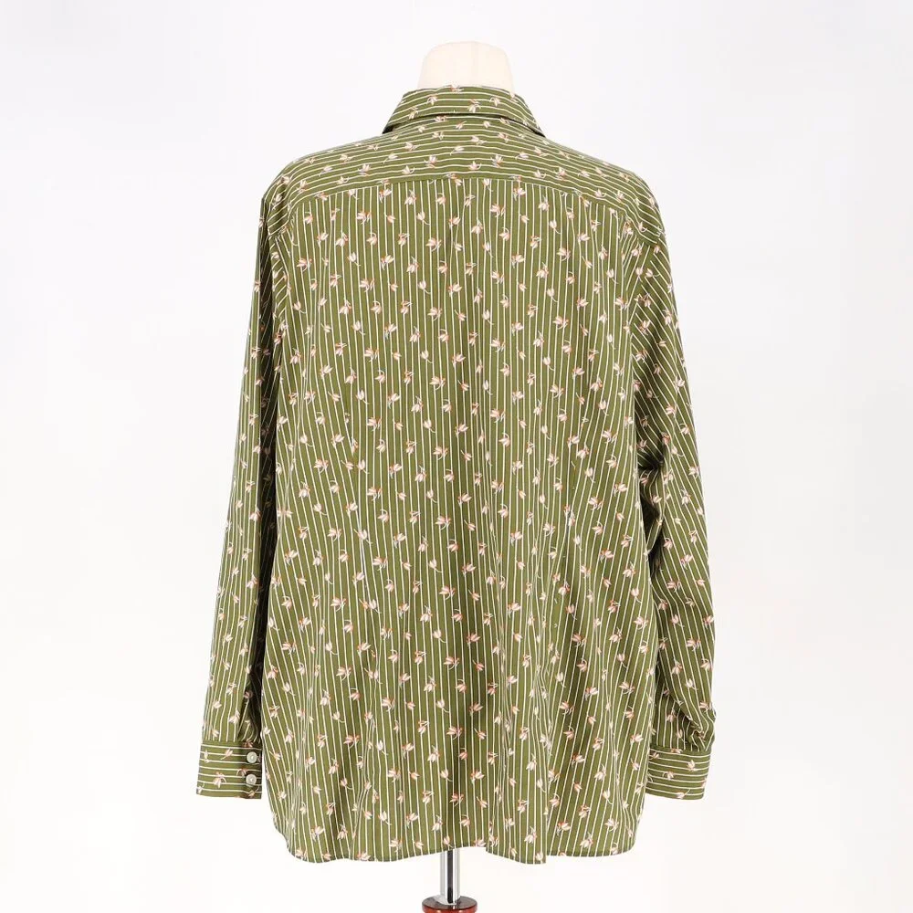 LANDS' END Set of 2 Women's No-Iron Supima Cotton Button Down Shirt Size 24W - Picture 4 of 9